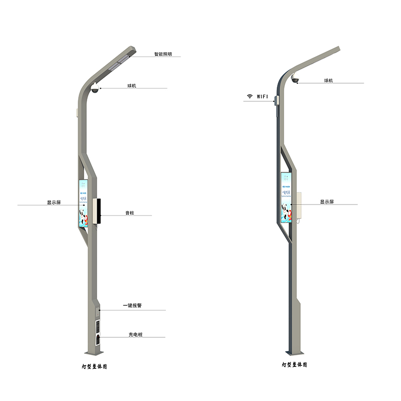 Integrated pole