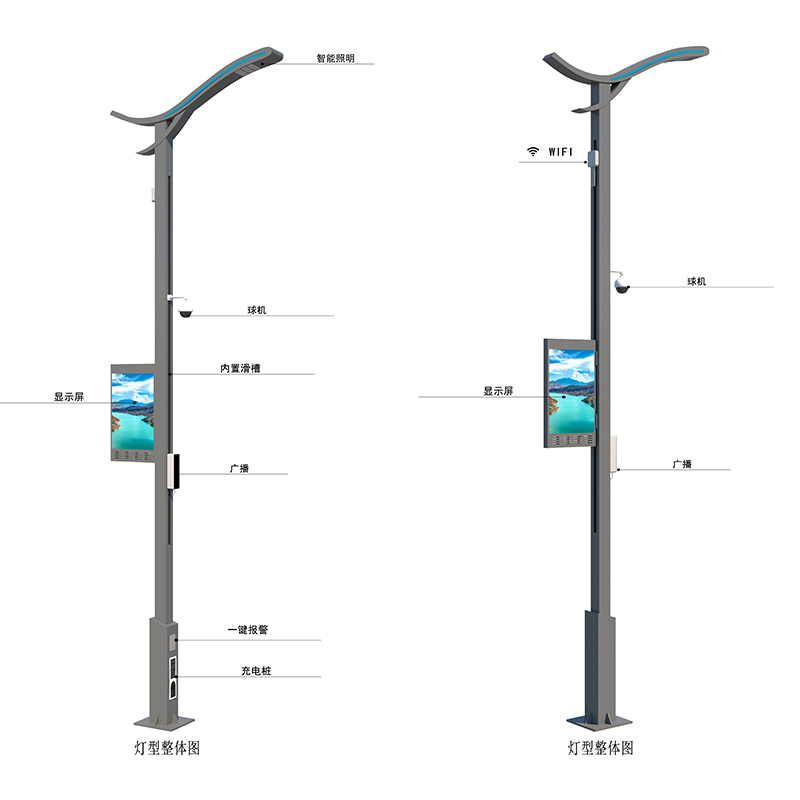 Integrated pole