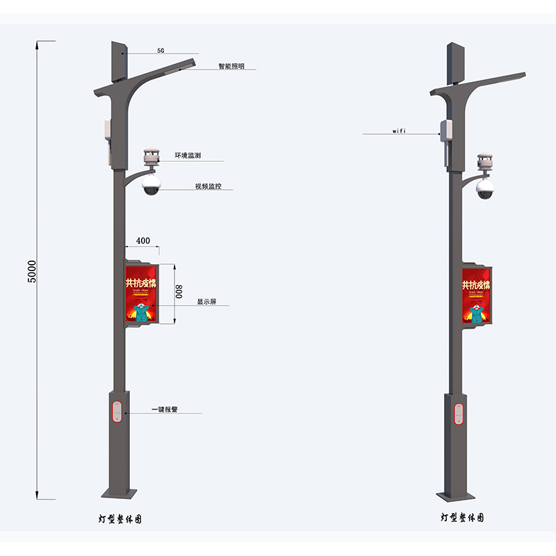 Integrated pole